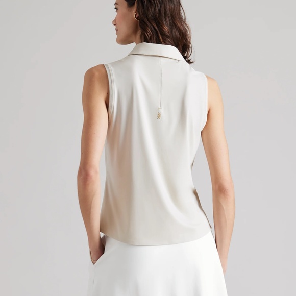 NWT Rhone Course to Court Sleeveless Polo in Sand XS UPF 50+ - Picture 3 of 11